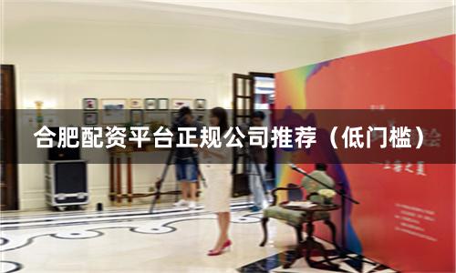 合肥配资平台正规公司推荐（低门槛）
